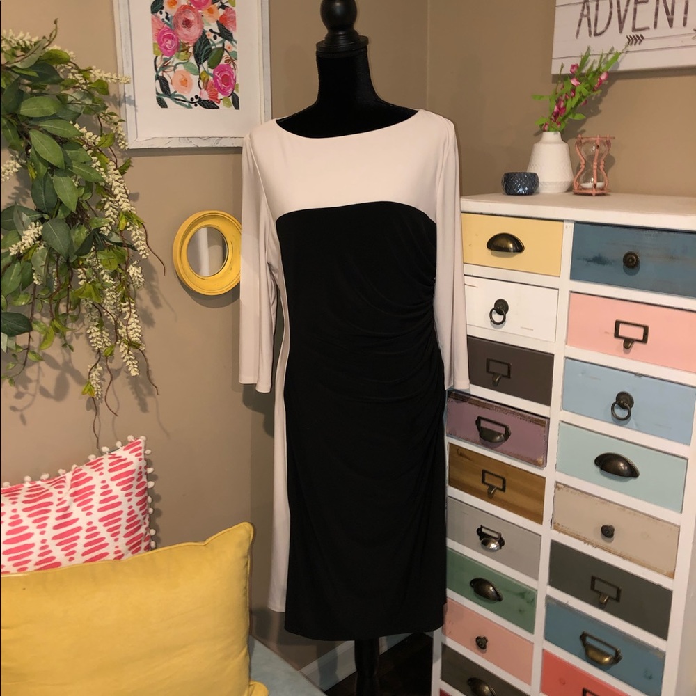 Lauren Ralph Lauren 3/4 Sleeve Dress